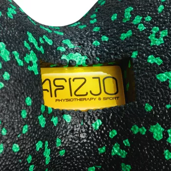 Podwójna piłka do masażu EPP - 12 cm średnicy roller czarno-zielona