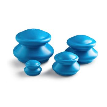 Bańki chińskie gumowe 4szt. niebieskie