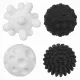 Piłki sensoryczne czarno-białe 4 szt. bez dziurki